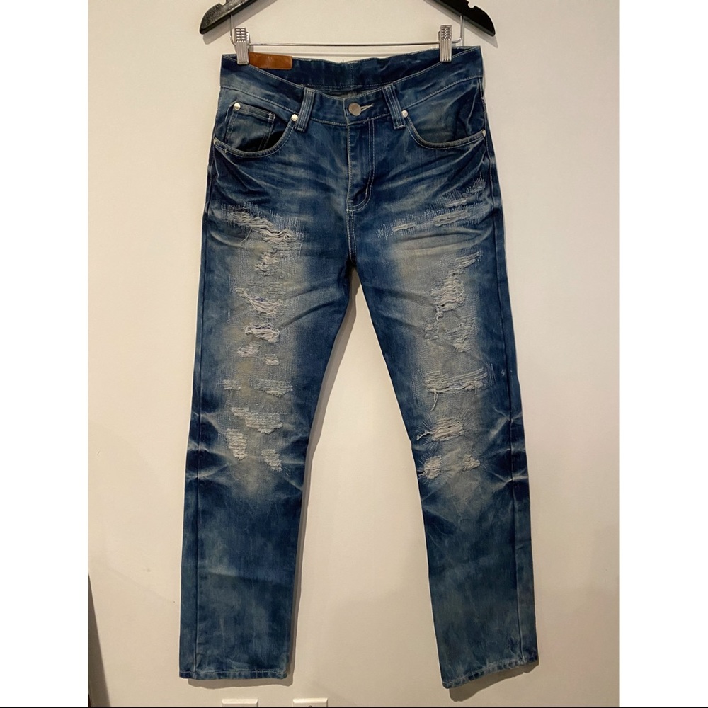 DSQUARED distressed stone wash denim jeans size 33